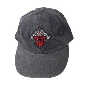 Vintage 90s Red Dog Beer Hat Strapback Charcoal Gray Merrimack Valley Hong Kong